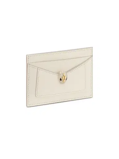 BVLGARI Women's Serpenti Forever Leather Card Case - Perla White | Thumbnail 1 BVLGARI Women's Serpenti Forever Leather Card Case - Perla White | Thumbnail 1