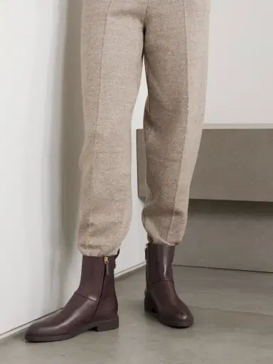 Loro Piana Kilda Paneled Leather Ankle Boots | Thumbnail 2