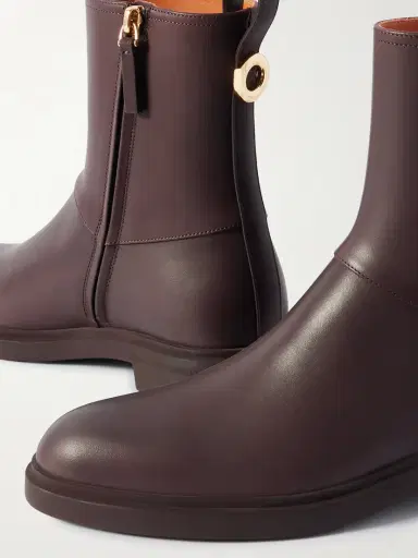 Loro Piana Kilda Paneled Leather Ankle Boots | Thumbnail 4