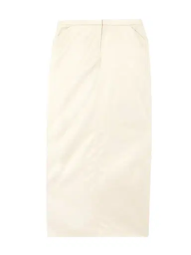 TOTEME Organic Cotton-blend Satin Midi Skirt | Thumbnail 1 TOTEME Organic Cotton-blend Satin Midi Skirt | Thumbnail 1