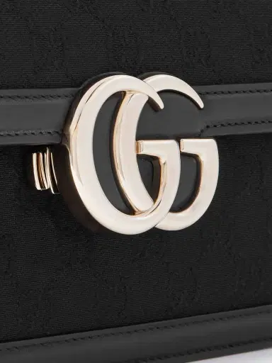 Gucci Leather-trimmed Canvas-jacquard Shoulder Bag | Thumbnail 4 Gucci Leather-trimmed Canvas-jacquard Shoulder Bag | Thumbnail 4