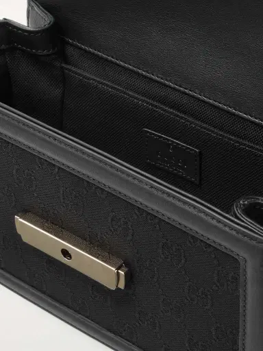 Gucci Leather-trimmed Canvas-jacquard Shoulder Bag | Thumbnail 5 Gucci Leather-trimmed Canvas-jacquard Shoulder Bag | Thumbnail 5