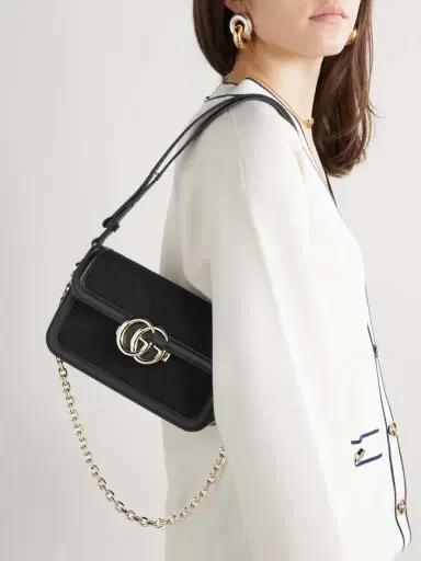 Gucci Leather-trimmed Canvas-jacquard Shoulder Bag | Thumbnail 6 Gucci Leather-trimmed Canvas-jacquard Shoulder Bag | Thumbnail 6