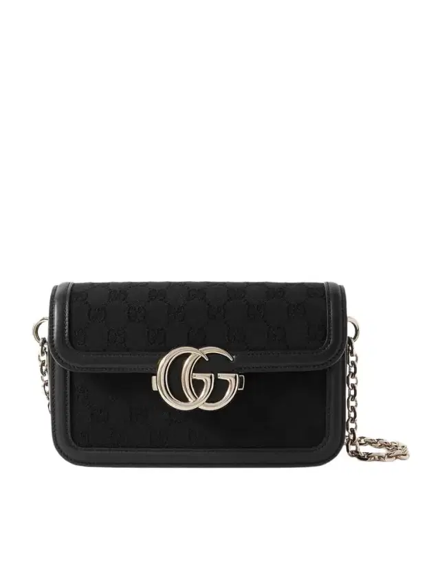 Leather-trimmed Canvas-jacquard Shoulder Bag
