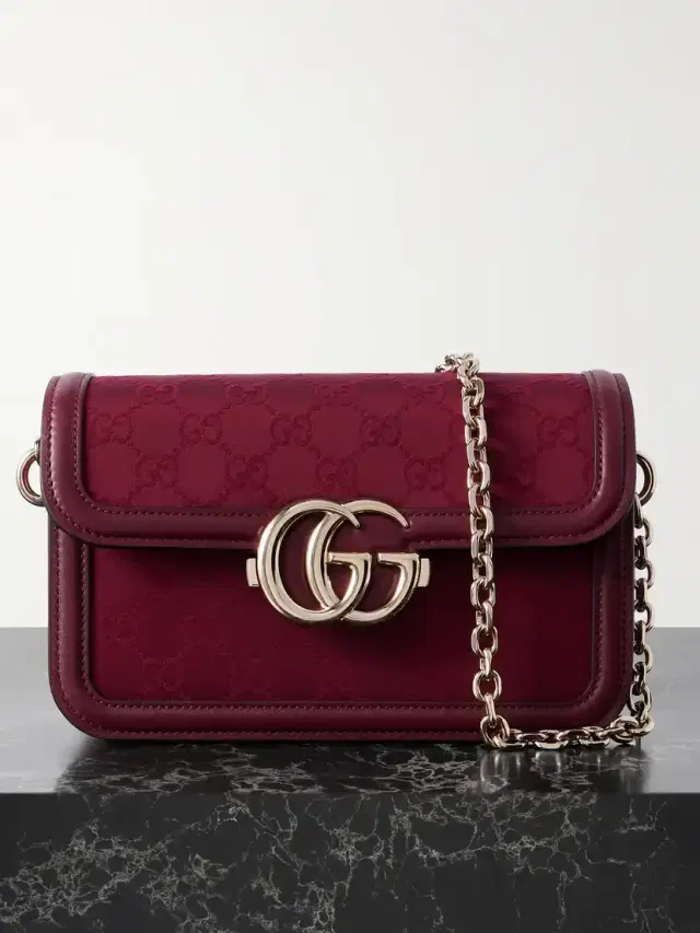 Go Small Leather-trimmed Canvas-jacquard Shoulder Bag