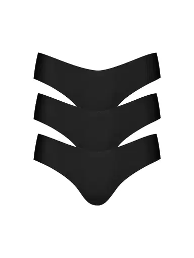 Commando Women's Invisible Rib Thong 3-Pack - Beige | Thumbnail 2