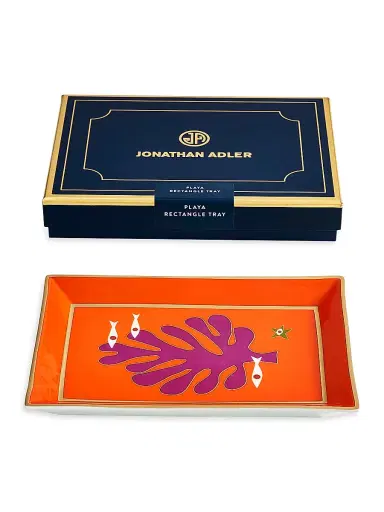 Jonathan Adler Playa Rectangular Tray - Orange Red | Thumbnail 2 Jonathan Adler Playa Rectangular Tray - Orange Red | Thumbnail 2
