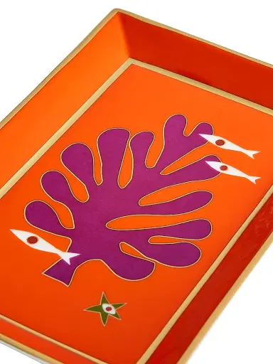 Jonathan Adler Playa Rectangular Tray - Orange Red | Thumbnail 4 Jonathan Adler Playa Rectangular Tray - Orange Red | Thumbnail 4