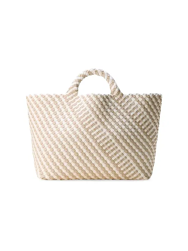Women's St. Barths  Striped Geo Tote Bag - Mykonos