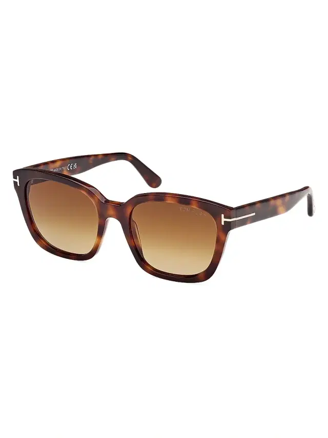 TOM FORD Women's Haylay 53MM Round Sunglasses - Dark Havana Brown