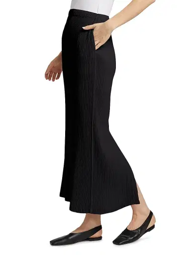 Issey Miyake Women's Hatching Pleats Maxi Skirt - Black - Size Medium | Thumbnail 4