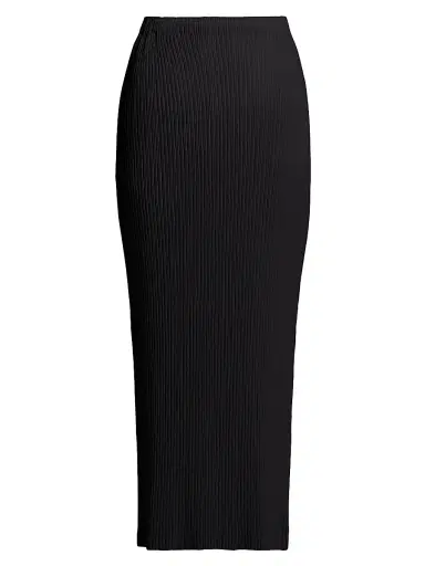 Issey Miyake Women's Hatching Pleats Maxi Skirt - Black - Size Medium | Thumbnail 1