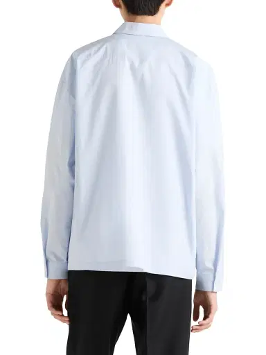 Prada Men's Cotton Zipper Shirt - Blue - Size XXXL | Thumbnail 3 Prada Men's Cotton Zipper Shirt - Blue - Size XXXL | Thumbnail 3