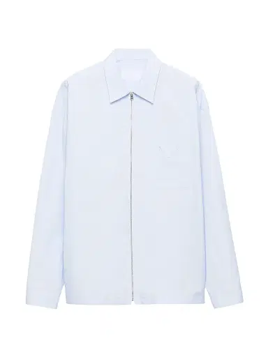 Prada Men's Cotton Zipper Shirt - Blue - Size XXXL | Thumbnail 1 Prada Men's Cotton Zipper Shirt - Blue - Size XXXL | Thumbnail 1