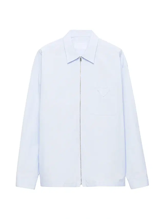 Men's Cotton Zipper Shirt - Blue