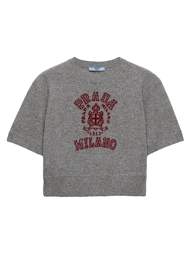 Women's Wool and Cashmere Intarsia Sweater - Grey