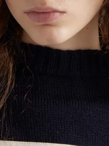 Prada Women's Oversized Wool Sweater - Blue | Thumbnail 5 Prada Women's Oversized Wool Sweater - Blue | Thumbnail 5