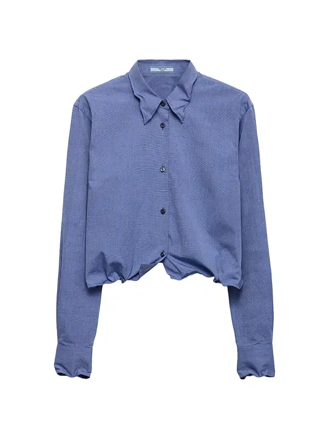 Prada Women's Fil-à-Fil Shirt - Blue