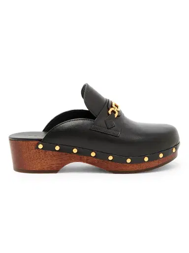 TOM FORD Women's 40MM Leather Clogs - Black | Thumbnail 1 TOM FORD Women's 40MM Leather Clogs - Black | Thumbnail 1