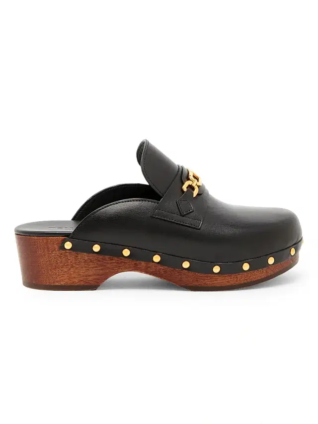 Women's 40MM Leather Clogs - Black