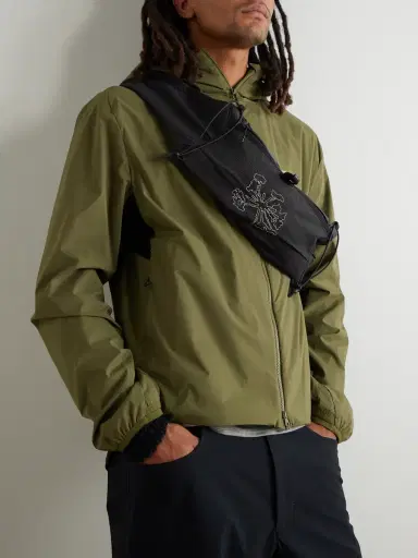 Portal Borders Embroidered Ripstop-Trimmed Mesh Belt Bag - Men | Thumbnail 2