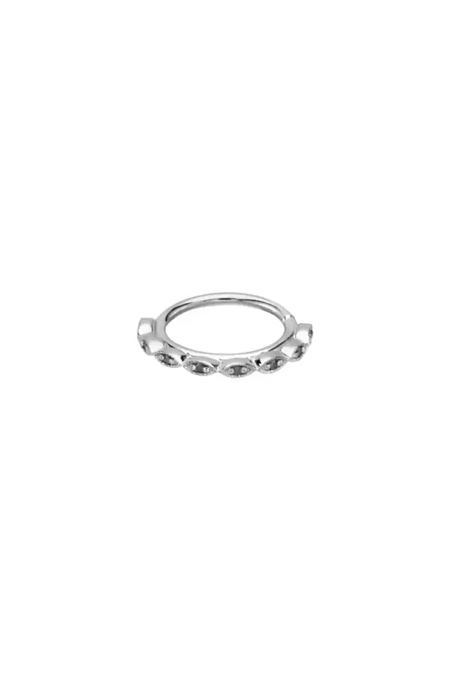BVLA Black Diamond Violet Seam Ear Ring