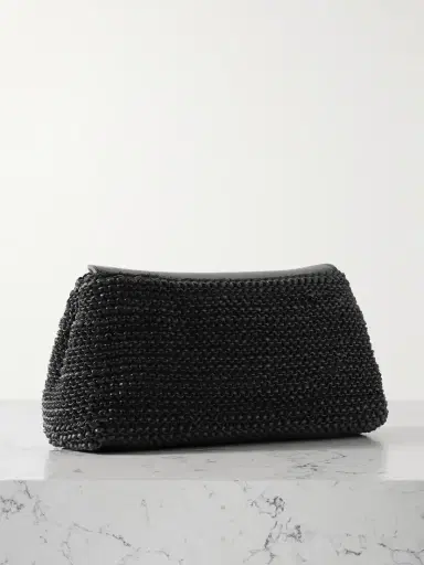 TOTEME T-lock Woven Leather Clutch | Thumbnail 3 TOTEME T-lock Woven Leather Clutch | Thumbnail 3