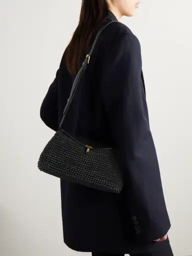 TOTEME T-lock Woven Leather Clutch | Thumbnail 6 TOTEME T-lock Woven Leather Clutch | Thumbnail 6