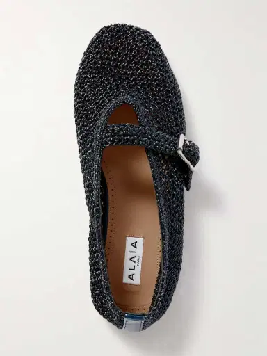 Alaïa Metallic Crocheted Ballet Flats | Thumbnail 5 Alaïa Metallic Crocheted Ballet Flats | Thumbnail 5