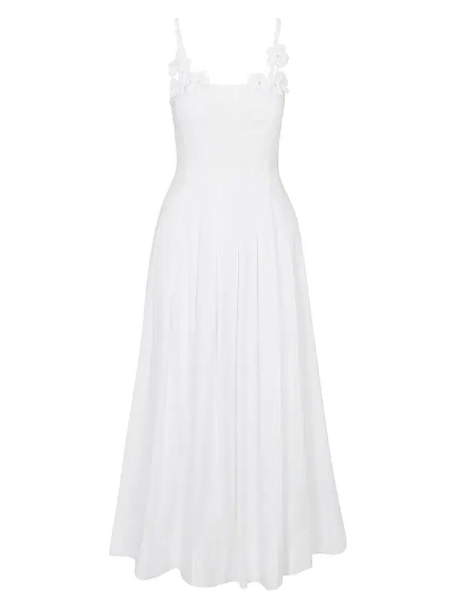 Rebecca Taylor Women's Priya Pleated Cotton Fit & Flare Midi-Dress - Milk