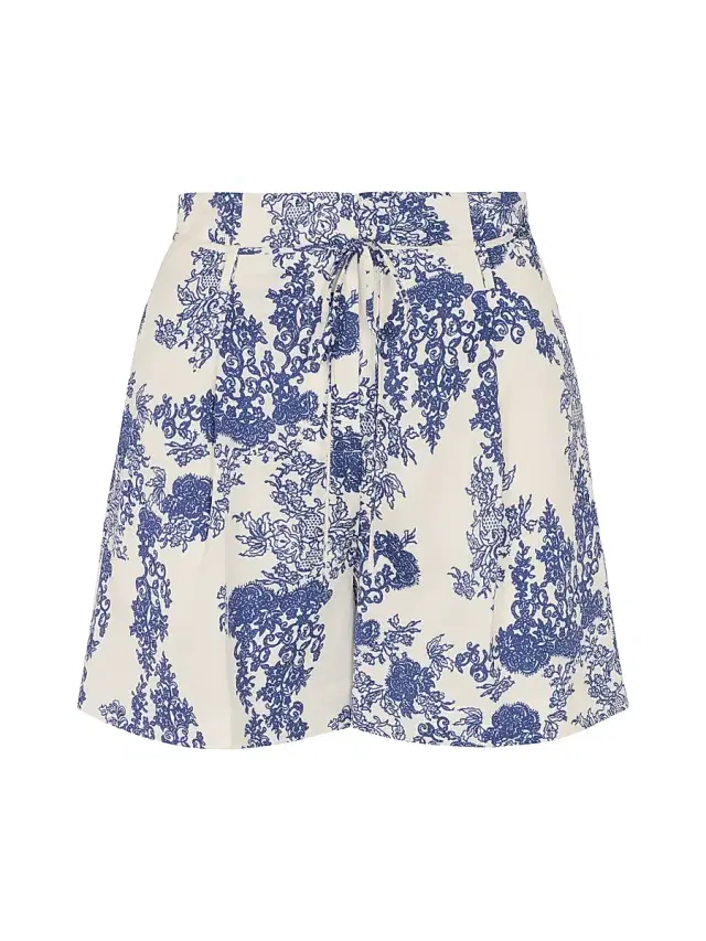 Rebecca Taylor Women's Lena Toile Paperbag-Waist Shorts - Toile Combo