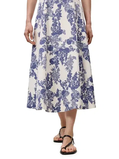REBECCA TAYLOR Women's Lena Shine Toile Midi-Dress | Thumbnail 5