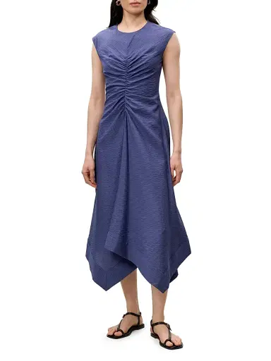 REBECCA TAYLOR Women's Allegra Stripe Midi-Dress | Thumbnail 2 REBECCA TAYLOR Women's Allegra Stripe Midi-Dress | Thumbnail 2