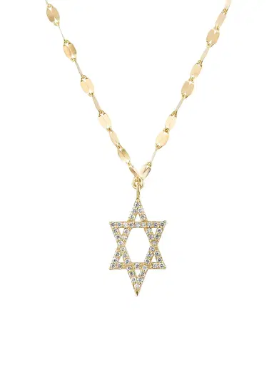 Lana Women's Flawless Star Of David 14K Yellow Gold & 0.12 TCW Pendant Necklace - Yellow Gold | Thumbnail 1