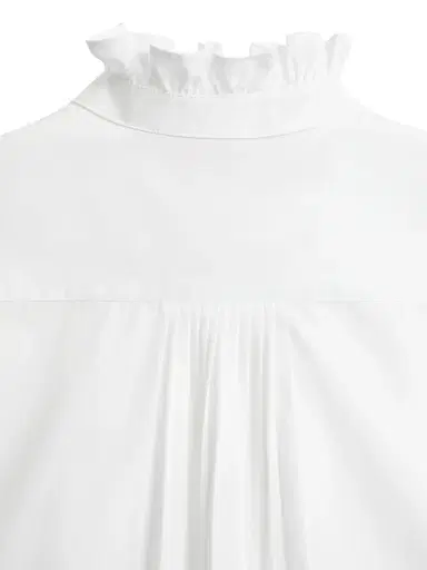 Valentino Garavani Women's Cotton Poplin Shirt - Optic White - Size 10 | Thumbnail 8