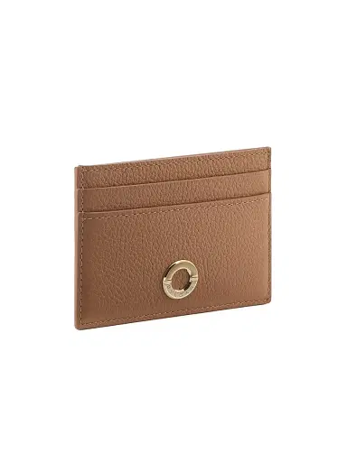 BVLGARI Women's Roma Leather Card Holder - Desert Jasper | Thumbnail 1 BVLGARI Women's Roma Leather Card Holder - Desert Jasper | Thumbnail 1