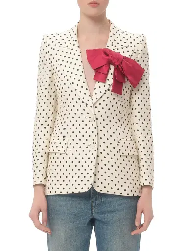Valentino Garavani Women's Supergran Plusdepois Print Jacket - Birch Black - Size 4 | Thumbnail 2