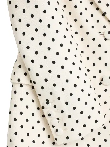 Valentino Garavani Women's Supergran Plusdepois Print Jacket - Birch Black - Size 4 | Thumbnail 5