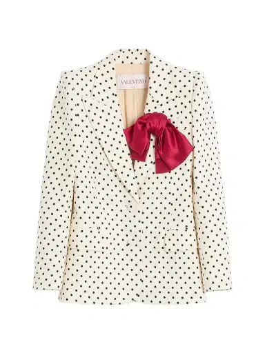 Valentino Garavani Women's Supergran Plusdepois Print Jacket - Birch Black - Size 4 | Thumbnail 1