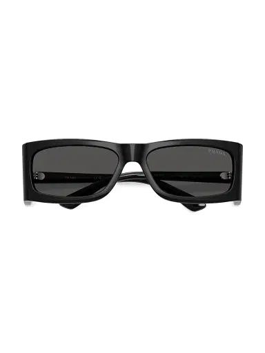Prada Men's 56MM Rectangular Sunglasses | Thumbnail 5 Prada Men's 56MM Rectangular Sunglasses | Thumbnail 5