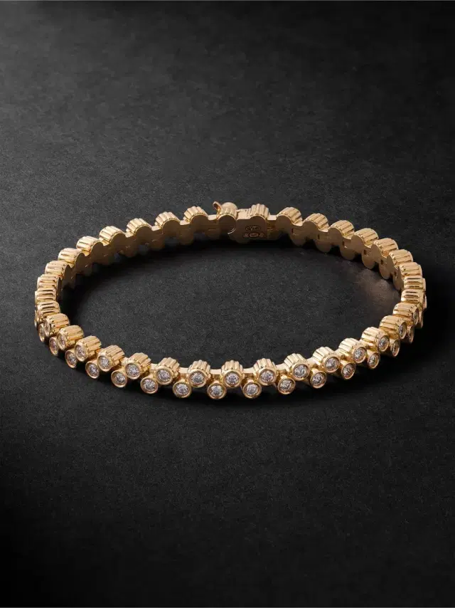 Clique 18-Karat Gold Diamond Tennis Bracelet - Men