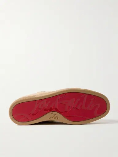 Christian Louboutin Louis Junior Grosgrain-Trimmed Suede Sneakers - Men | Thumbnail 3 Christian Louboutin Louis Junior Grosgrain-Trimmed Suede Sneakers - Men | Thumbnail 3