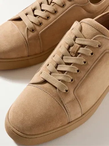 Christian Louboutin Louis Junior Grosgrain-Trimmed Suede Sneakers - Men | Thumbnail 5 Christian Louboutin Louis Junior Grosgrain-Trimmed Suede Sneakers - Men | Thumbnail 5