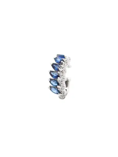 Wish Fine Jewelry 0.90ct Emerald Diamond 18K Gold Ear Cuff | Thumbnail 2