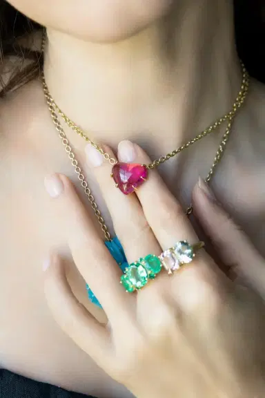 IRENE NEUWIRTH JEWELRY Aquamarine Kunzite Gemmy Gem Ring | Thumbnail 4