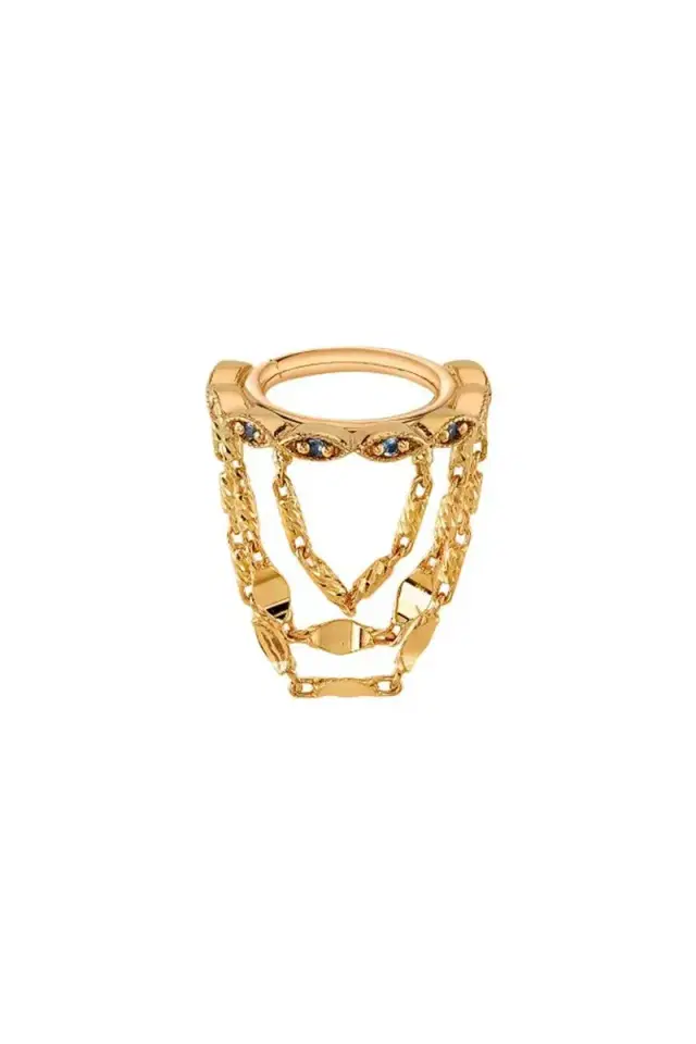 BVLA Sapphire Rapture Seam Ear Ring