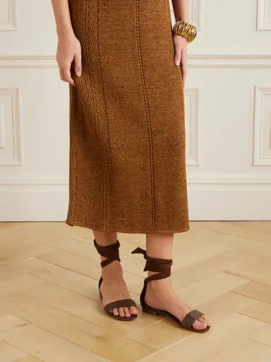 Manolo Blahnik Chastanaflat Lace-up Suede And Leather Sandals | Thumbnail 2 Manolo Blahnik Chastanaflat Lace-up Suede And Leather Sandals | Thumbnail 2