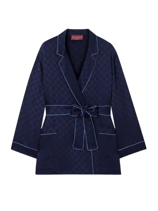 Belted Satin-jacquard Shirt