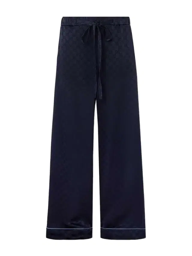 Satin-jacquard Wide-leg Pants