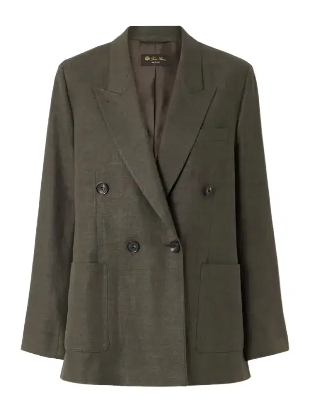 Loro Piana Genny Double-breasted Linen And Wool-blend Blazer